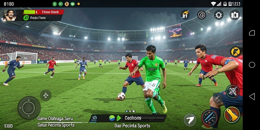 Tampilan gameplay seru dari 8180 dalam pertandingan olahraga.