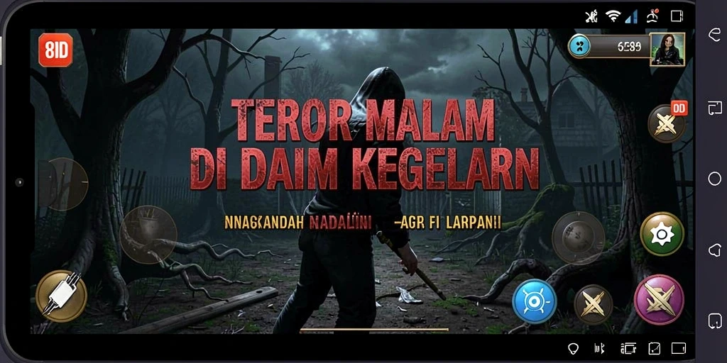 Tangkapan layar seram dari gameplay menegangkan di 8ID.