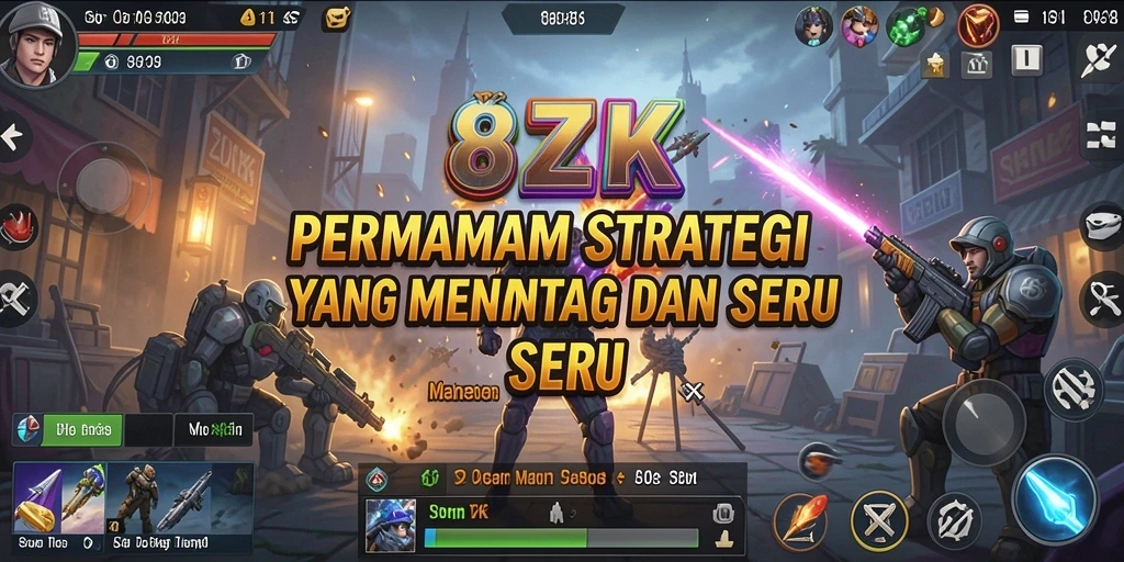 Tampilan gameplay seru dari 8ZK dengan elemen strategi yang mendalam.