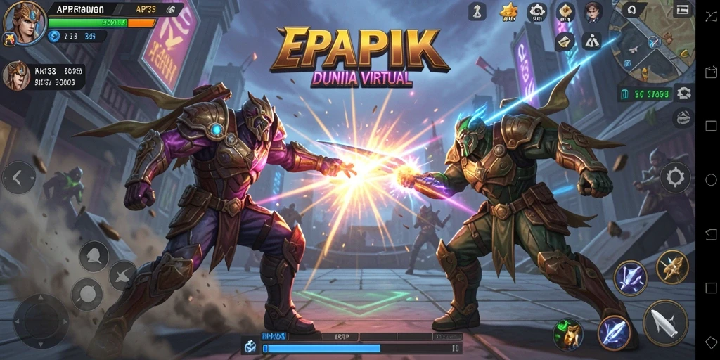 Tampilan aksi seru dari gameplay Fighting API33.