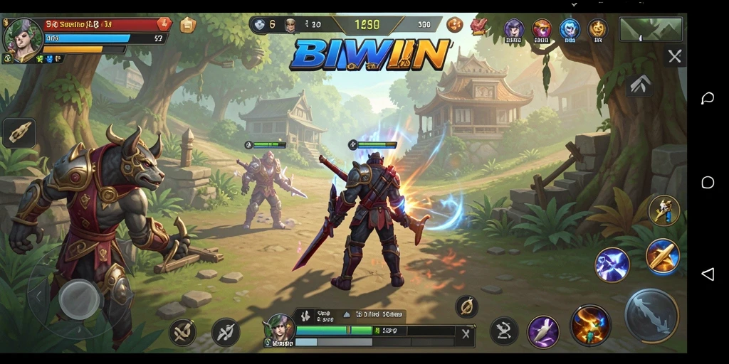 Screenshot gameplay BIWIN menampilkan aksi strategi yang mendebarkan.