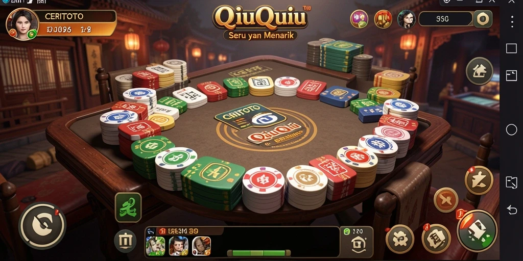 Tampilan gameplay QiuQiu yang seru dan menarik.