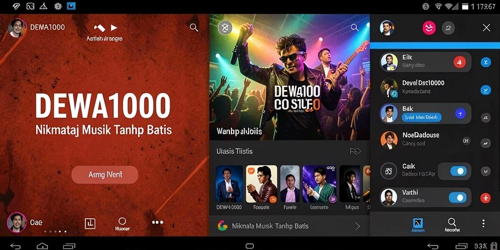 Tampak gameplay seru DEWA1000 dengan interaksi musik.