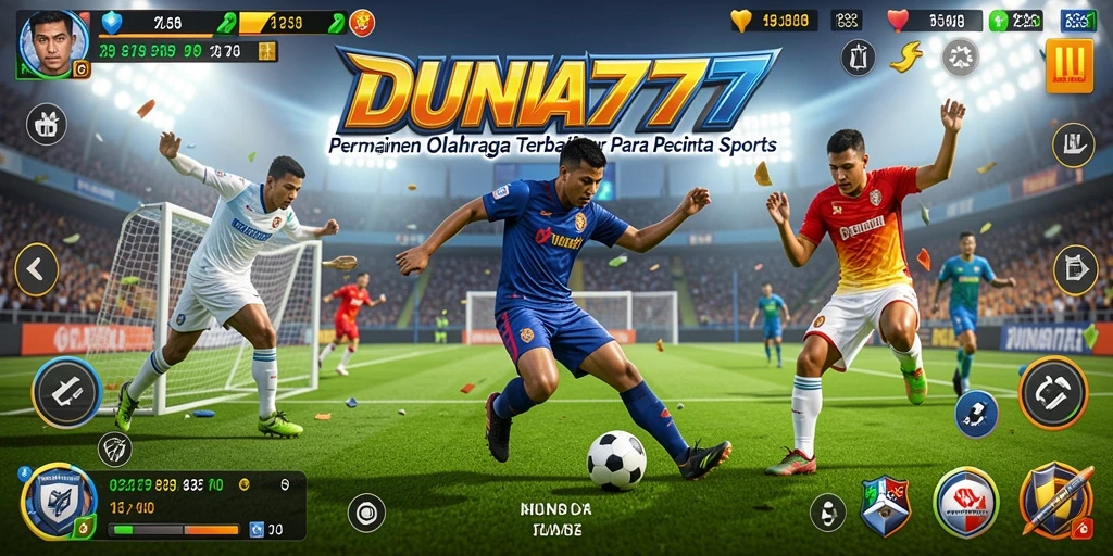 Screenshot DUNIA777 menunjukkan aksi seru dalam pertandingan olahraga.