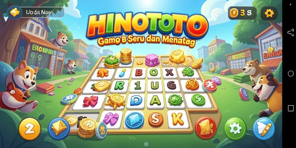 Tampilan gameplay seru di HINOTOTO yang menampilkan Bingo.