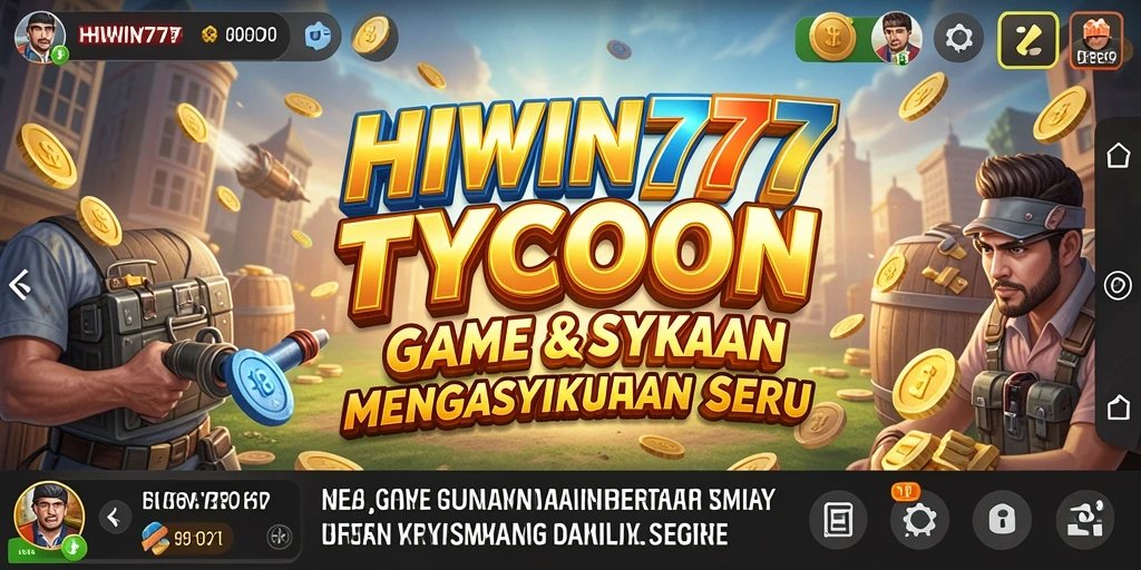 Tangkapan layar utama hiwin777 menampilkan strategi pengelolaan bisnis Tycoon yang mendebarkan.