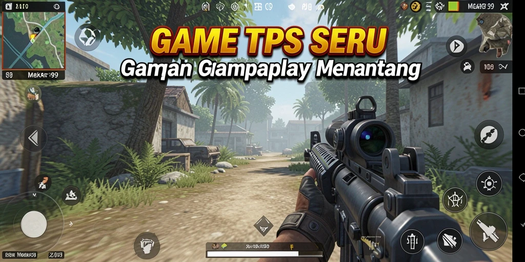 Tampilan screenshot menampilkan aksi mendebarkan dalam gameplay TPS.