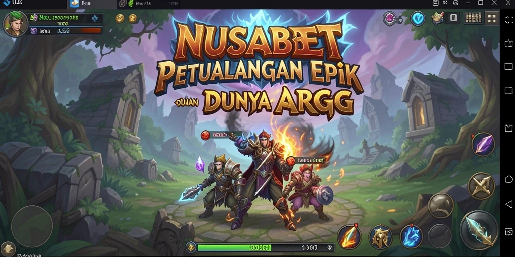 Gameplay seru dan dinamis dalam NUSABET ARPG.