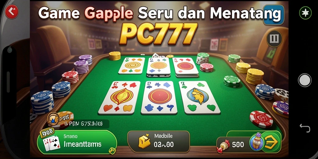 Tangkapan layar gameplay Gaple PC777 yang seru.