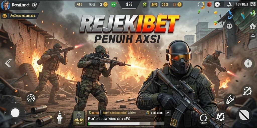 Screenshot gameplay menampilkan aksi tempur di REJEKIBET.