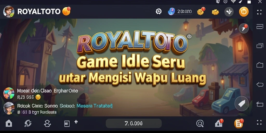 Tampilan gameplay ROYALTOTO yang menonjolkan fitur Idle.