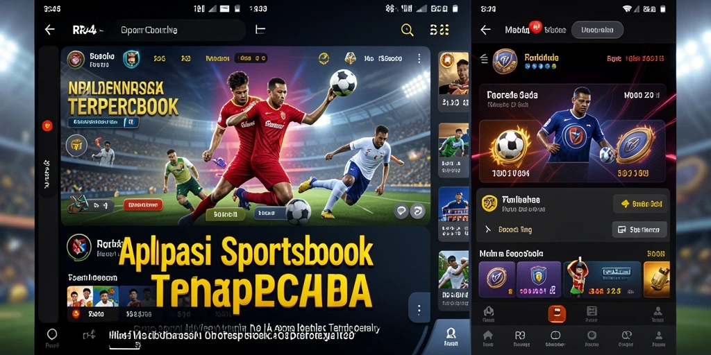 Tampilan gameplay aplikasi Sportsbook dengan berbagai pilihan taruhan.