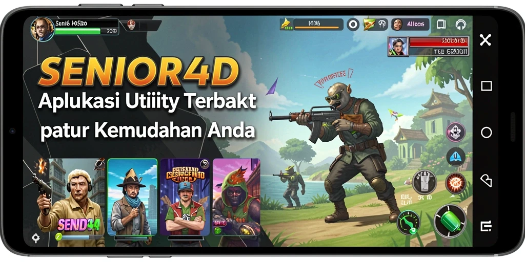 Tampilan utama SENIOR4D dengan fitur-fitur Utility yang intuitif.