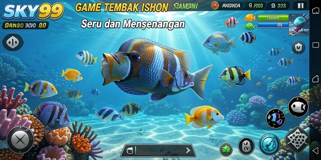 Tampilan gameplay Tembak Ikan yang seru dan mengasyikkan.